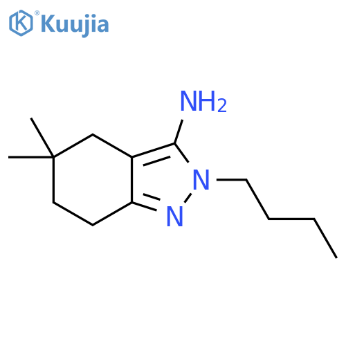2-butyl-5,5-dimethyl-4,5,6,7-tetrahydro-2H-indazol-3-amine structure