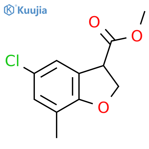 Methyl 5-chloro-7-methyl-2,3-dihydro-1-benzofuran-3-carboxylate structure