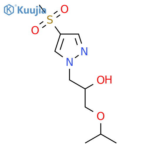 1-(4-methanesulfonyl-1H-pyrazol-1-yl)-3-(propan-2-yloxy)propan-2-ol structure