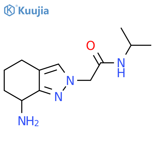 2-(7-amino-4,5,6,7-tetrahydro-2H-indazol-2-yl)-N-(propan-2-yl)acetamide structure