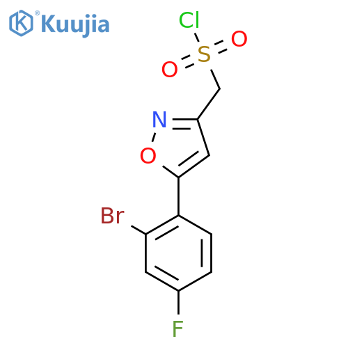 5-(2-bromo-4-fluorophenyl)-1,2-oxazol-3-ylmethanesulfonyl chloride structure