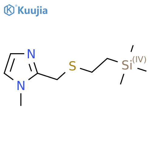 1-methyl-2-({2-(trimethylsilyl)ethylsulfanyl}methyl)-1H-imidazole structure