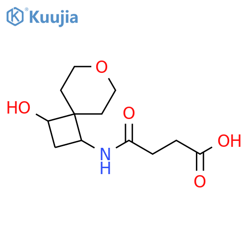 Butanoic acid, 4-[(1-hydroxy-7-oxaspiro[3.5]non-3-yl)amino]-4-oxo- structure