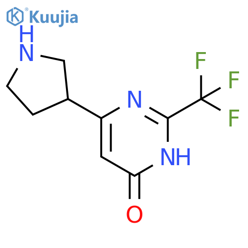 4(3H)-Pyrimidinone, 6-(3-pyrrolidinyl)-2-(trifluoromethyl)- structure