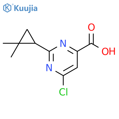4-Pyrimidinecarboxylic acid, 6-chloro-2-(2,2-dimethylcyclopropyl)- structure