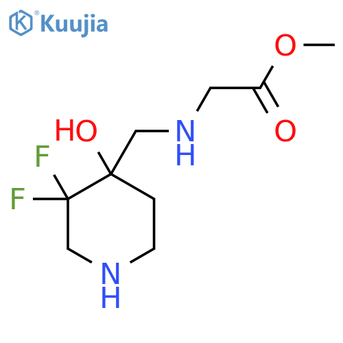Methyl 2-[(3,3-difluoro-4-hydroxypiperidin-4-yl)methylamino]acetate structure