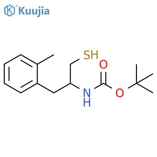Carbamic acid, N-[1-(mercaptomethyl)-2-(2-methylphenyl)ethyl]-, 1,1-dimethylethyl ester structure
