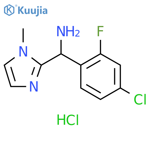 1H-Imidazole-2-methanamine, α-(4-chloro-2-fluorophenyl)-1-methyl-, hydrochloride (1:1) structure