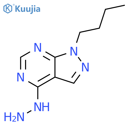 1H-Pyrazolo[3,4-d]pyrimidine, 1-butyl-4-hydrazinyl- structure