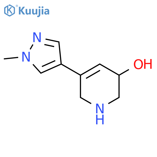 5-(1-methyl-1H-pyrazol-4-yl)-1,2,3,6-tetrahydropyridin-3-ol structure