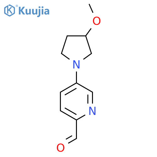 5-(3-Methoxypyrrolidin-1-yl)pyridine-2-carbaldehyde structure