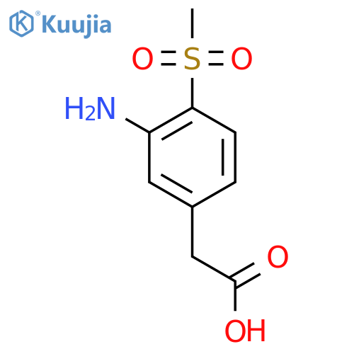 2-(3-Amino-4-methanesulfonylphenyl)acetic acid structure