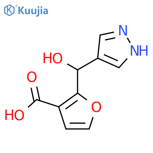 2-hydroxy(1H-pyrazol-4-yl)methylfuran-3-carboxylic acid structure