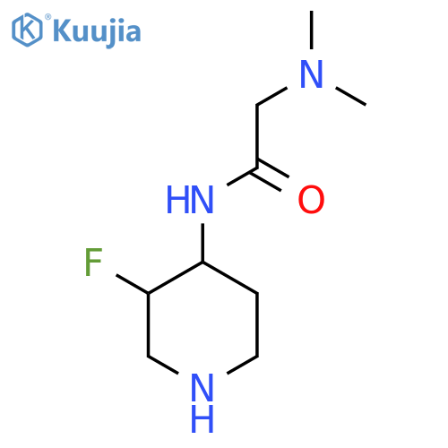 2-(dimethylamino)-N-(3-fluoropiperidin-4-yl)acetamide structure