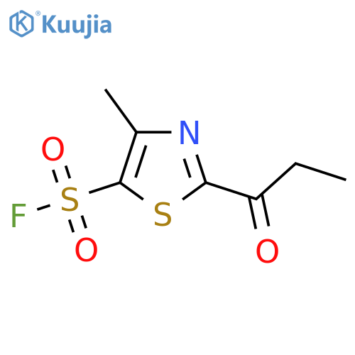 4-Methyl-2-propanoyl-1,3-thiazole-5-sulfonyl fluoride structure