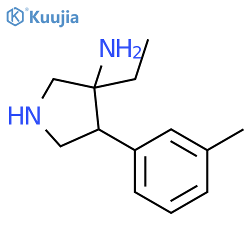 3-Pyrrolidinamine, 3-ethyl-4-(3-methylphenyl)- structure