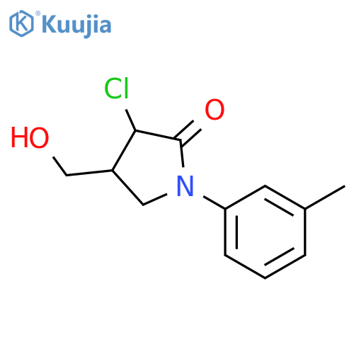 2-Pyrrolidinone, 3-chloro-4-(hydroxymethyl)-1-(3-methylphenyl)- structure