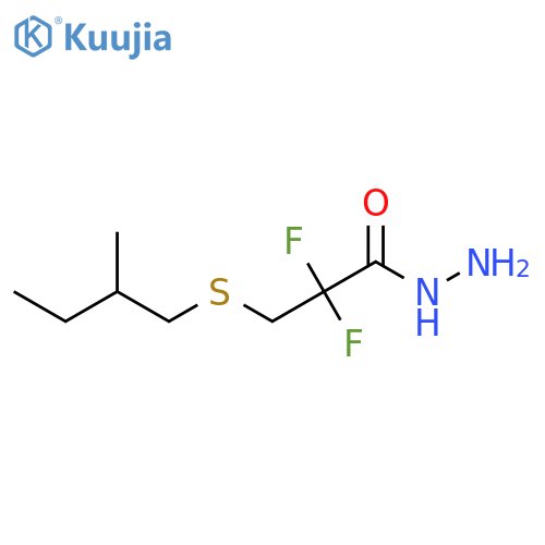2,2-Difluoro-3-[(2-methylbutyl)sulfanyl]propanehydrazide structure