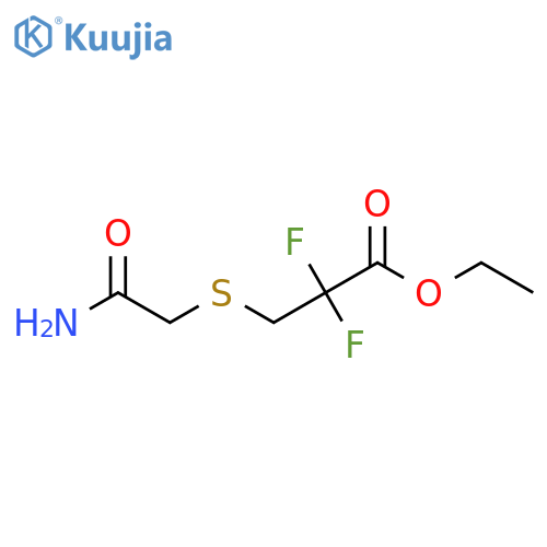 Ethyl 3-(2-amino-2-oxoethyl)sulfanyl-2,2-difluoropropanoate structure