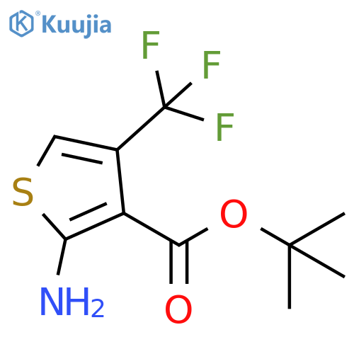 3-Thiophenecarboxylic acid, 2-amino-4-(trifluoromethyl)-, 1,1-dimethylethyl ester structure
