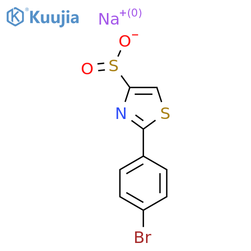 Sodium 2-(4-bromophenyl)-1,3-thiazole-4-sulfinate structure