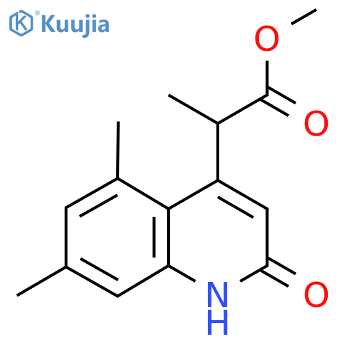 Methyl 2-(2-hydroxy-5,7-dimethylquinolin-4-yl)propanoate structure