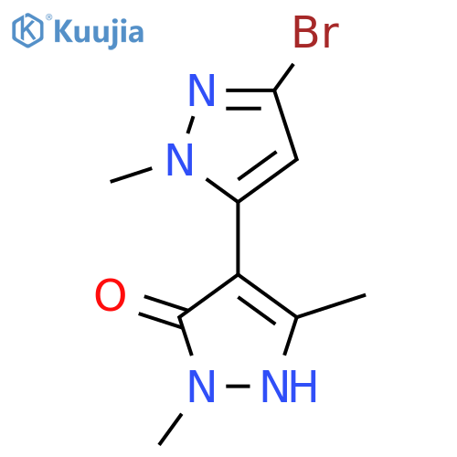 4-(3-bromo-1-methyl-1H-pyrazol-5-yl)-1,3-dimethyl-1H-pyrazol-5-ol structure