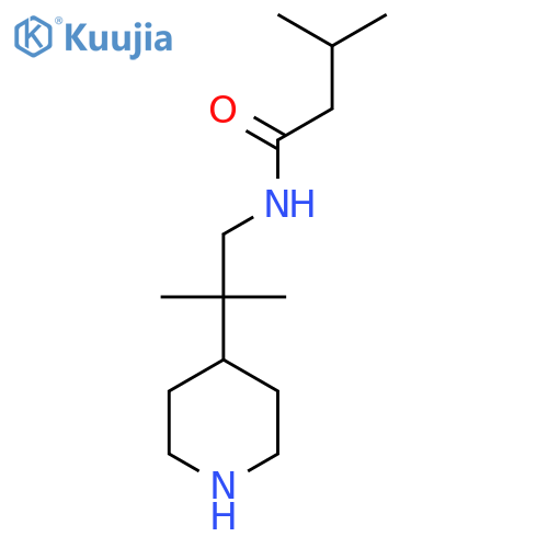 3-methyl-N-[2-methyl-2-(piperidin-4-yl)propyl]butanamide structure