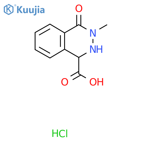 3-Methyl-4-oxo-1,2,3,4-tetrahydrophthalazine-1-carboxylic acid hydrochloride structure