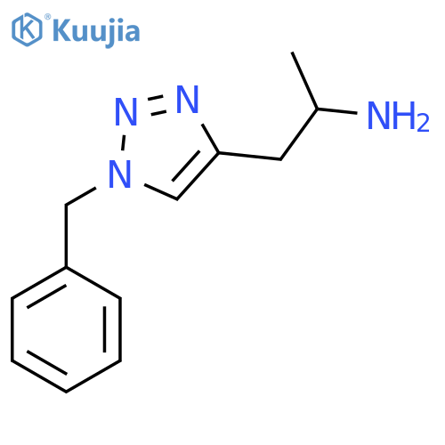 1-(1-benzyl-1H-1,2,3-triazol-4-yl)propan-2-amine structure