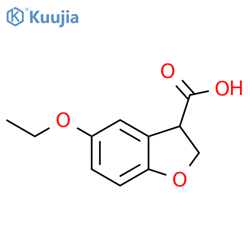 3-Benzofurancarboxylic acid, 5-ethoxy-2,3-dihydro- structure