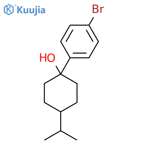 1-(4-Bromophenyl)-4-(propan-2-yl)cyclohexan-1-ol structure