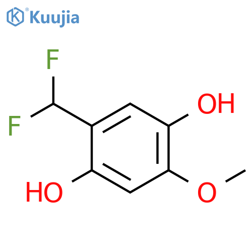 1,4-Benzenediol, 2-(difluoromethyl)-5-methoxy- structure