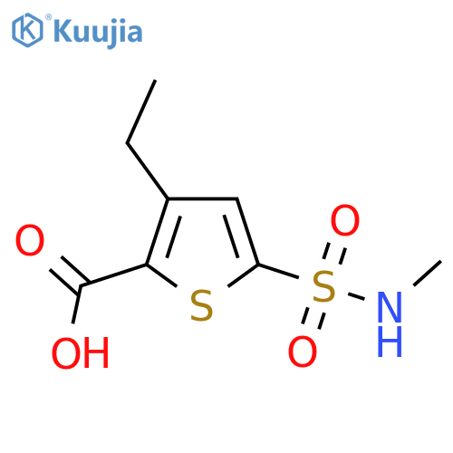 3-Ethyl-5-(methylsulfamoyl)thiophene-2-carboxylic acid structure