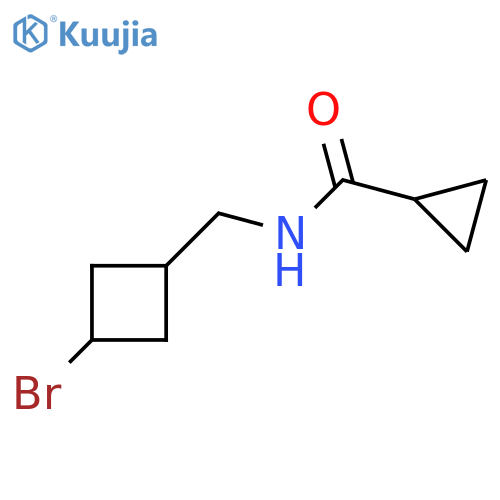N-[(3-bromocyclobutyl)methyl]cyclopropanecarboxamide structure