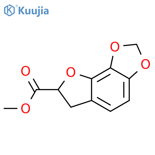 Furo[2,3-e]-1,3-benzodioxole-7-carboxylic acid, 6,7-dihydro-, methyl ester structure