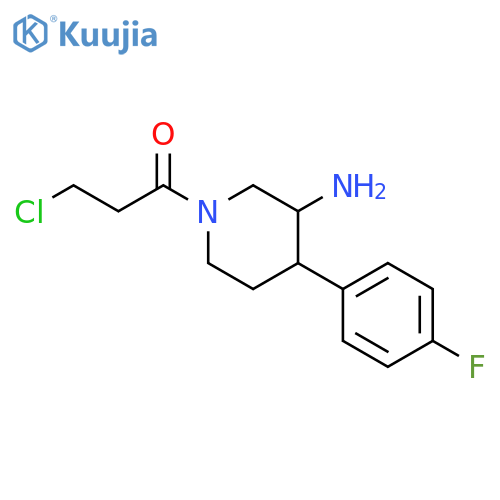 1-Propanone, 1-[3-amino-4-(4-fluorophenyl)-1-piperidinyl]-3-chloro- structure