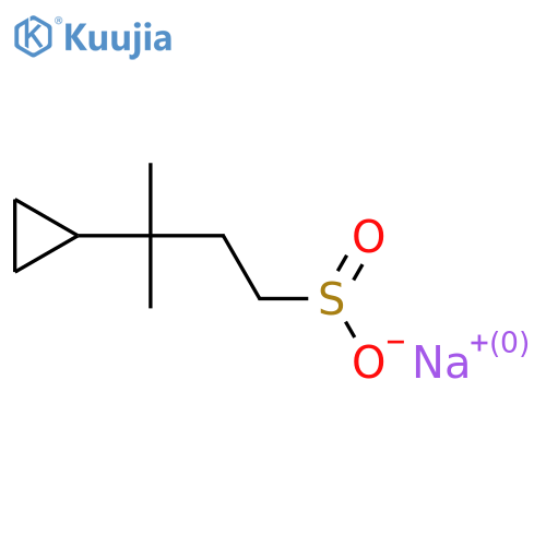 Sodium 3-cyclopropyl-3-methylbutane-1-sulfinate structure