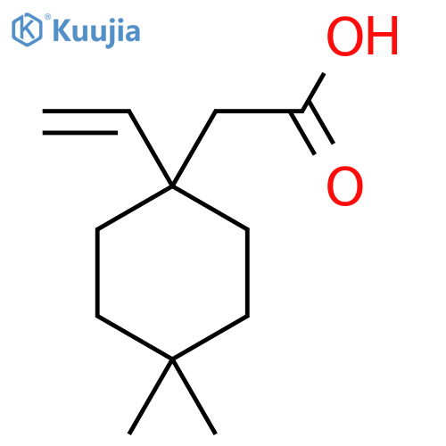 2-(1-Ethenyl-4,4-dimethylcyclohexyl)acetic acid structure