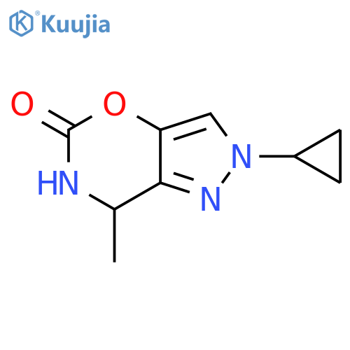 2-cyclopropyl-7-methyl-2H,5H,6H,7H-pyrazolo[3,4-e][1,3]oxazin-5-one structure