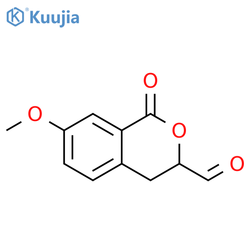 1H-2-Benzopyran-3-carboxaldehyde, 3,4-dihydro-7-methoxy-1-oxo- structure