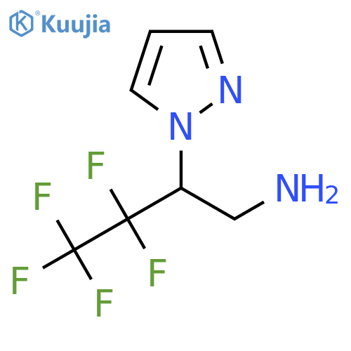 3,3,4,4,4-Pentafluoro-2-pyrazol-1-ylbutan-1-amine structure