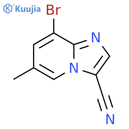 Imidazo[1,2-a]pyridine-3-carbonitrile, 8-bromo-6-methyl- structure