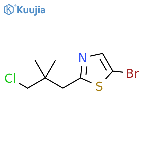 Thiazole, 5-bromo-2-(3-chloro-2,2-dimethylpropyl)- structure