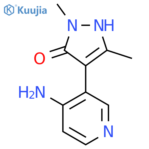 4-(4-aminopyridin-3-yl)-1,3-dimethyl-1H-pyrazol-5-ol structure