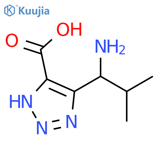 1H-1,2,3-Triazole-5-carboxylic acid, 4-(1-amino-2-methylpropyl)- structure