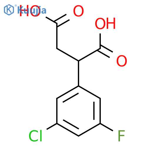 2-(3-Chloro-5-fluorophenyl)butanedioic acid structure