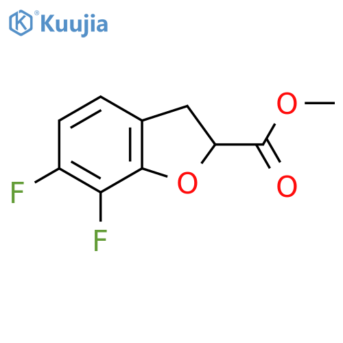 2-Benzofurancarboxylic acid, 6,7-difluoro-2,3-dihydro-, methyl ester structure