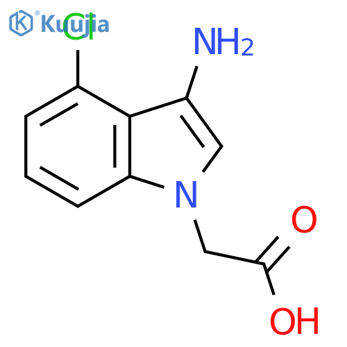 2-(3-amino-4-chloro-1H-indol-1-yl)acetic acid structure
