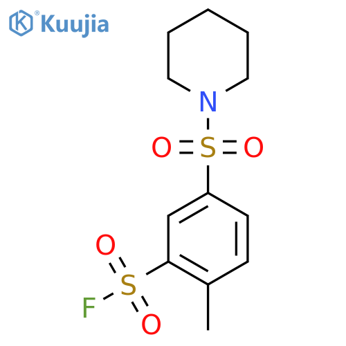 2-Methyl-5-piperidin-1-ylsulfonylbenzenesulfonyl fluoride structure